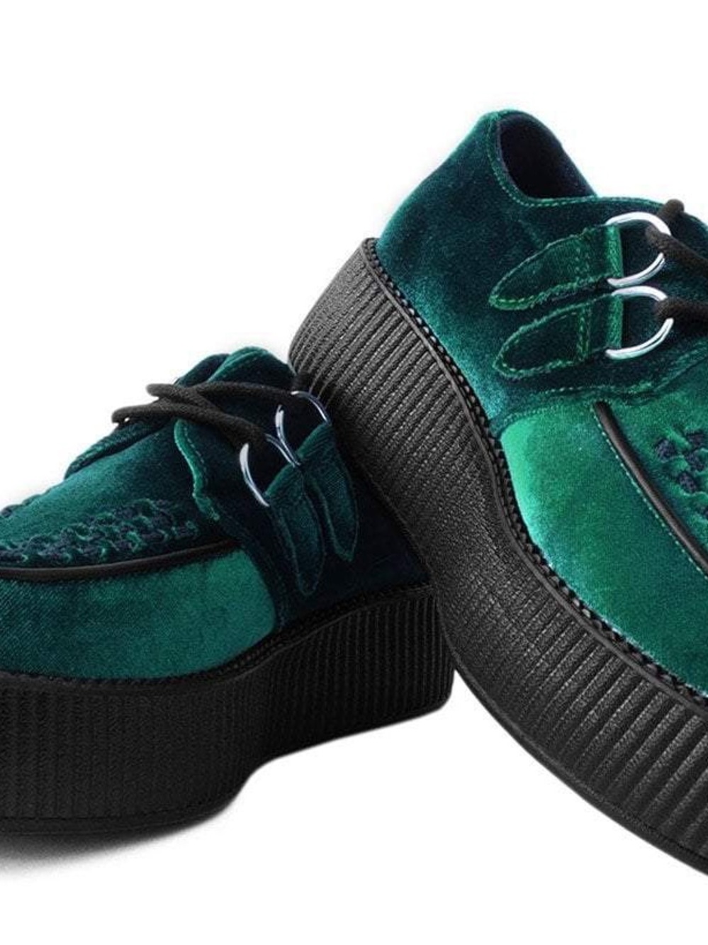 T.U.K. Emerald Green Velvet Viva Mondo Creeper - Men 10/WM 12 - LIKE NEW